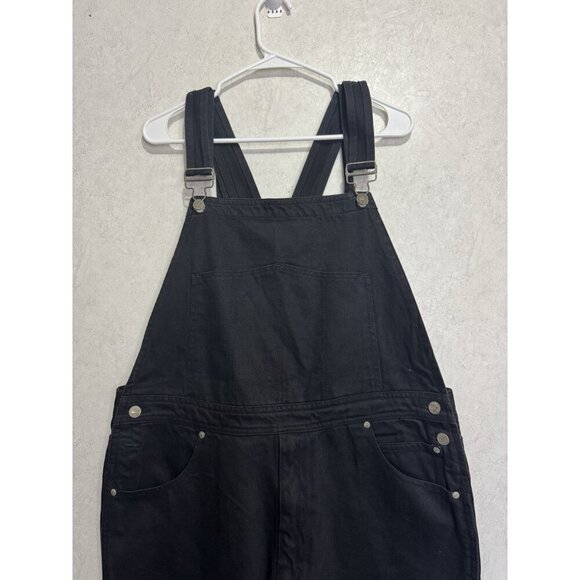 VINTAGE DEADSTOCK Womens Black Jean Denim Overalls Jumpsuit 38x34 Paint 90s Y2k - Picture 7 of 12